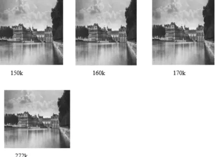 Fig 5: Images at different k values 