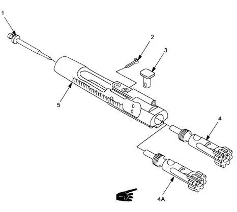 Figure C-2. Bolt Carrier Assembly (M16A2) 8448501 and (M4 and M4A1) 12011849.
