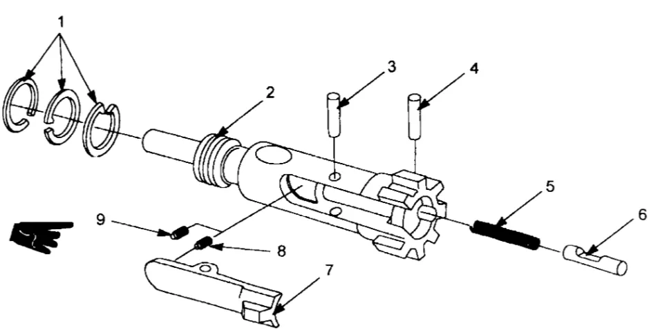 Figure C-3. Bolt Assembly (M16A2) 8448509 and (M4 and M4A1) 12972691.