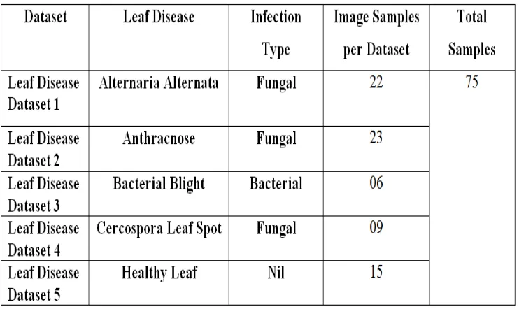 Fig. 3 Leaf Disease Datasets for Result Analysis and Performance Evaluation 