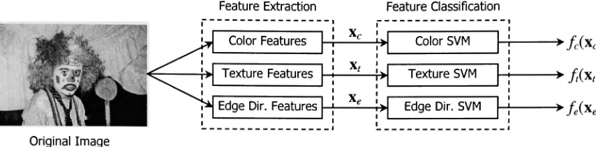 Figure 7. Low-level feature extraction and classification from the full image.