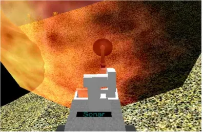 Figure 5.  Place charge phase:  Rover arm view.  