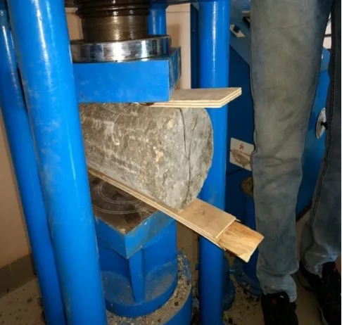 Fig 3.20Compression Testing of cubes 