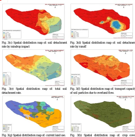 Fig. 3(c) Spatial distribution map of: soil detachment  rate by raindrop impact 