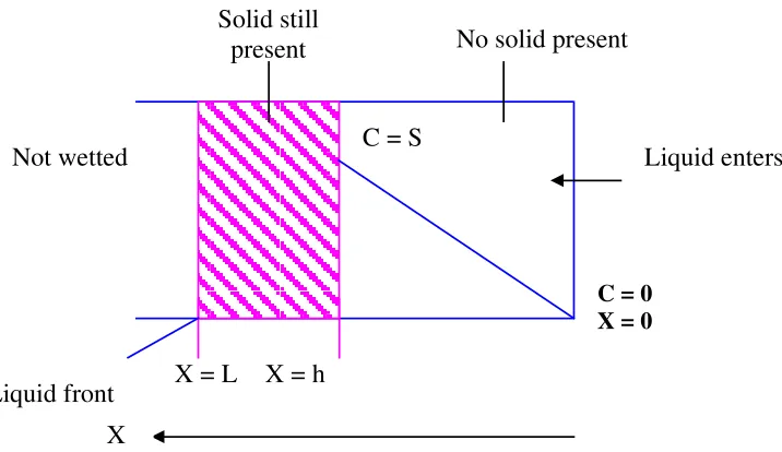 Fig. (11): Dissolution of drug from a solid matrix