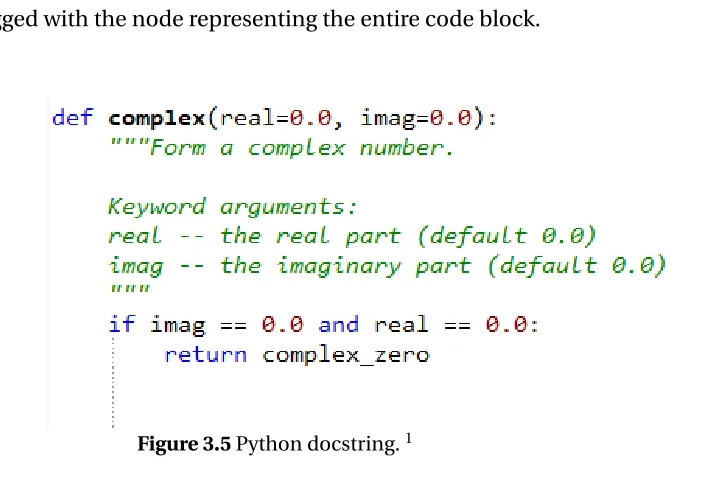 Figure 3.5 Python docstring. 1