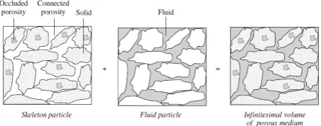 Fig. 1. The porous medium seen as the superposition of two continuous media [19]