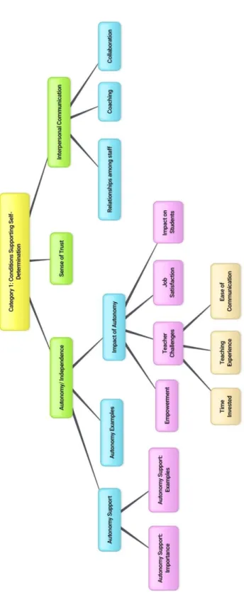 Figure 1. Category 1: Conditions Supporting Self-Determination  Trust”, and “Interpersonal Communication”