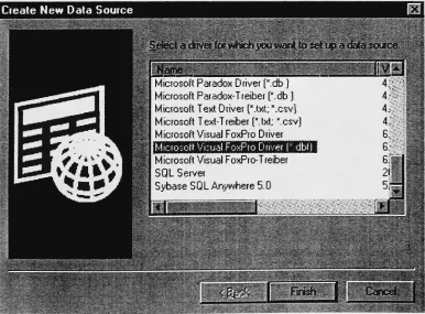 Fig A.6 ODBC Data Source administrator