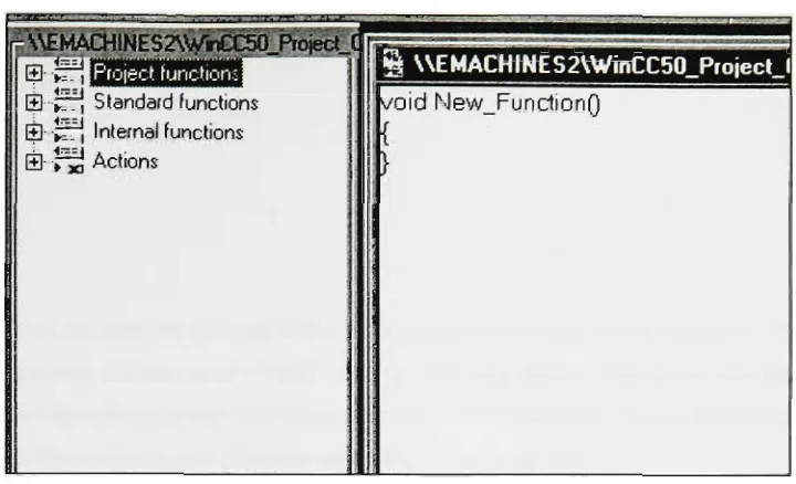 Fig A. 12 Function editor within Project Functions