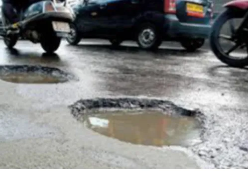 Fig 1. Condition of Indian roads with potholes. 