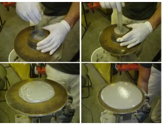 Table 3.2: Effect of w/g ratio on Flowability of Fresh Grancrete HFR paste 