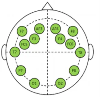 Figure 1. Electrode placement on the scalp. 