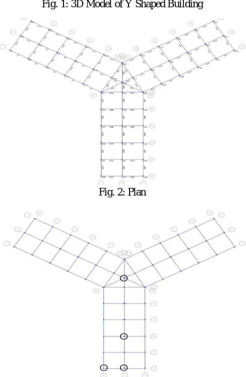 Fig. 1: 3D Model of Y Shaped Building 