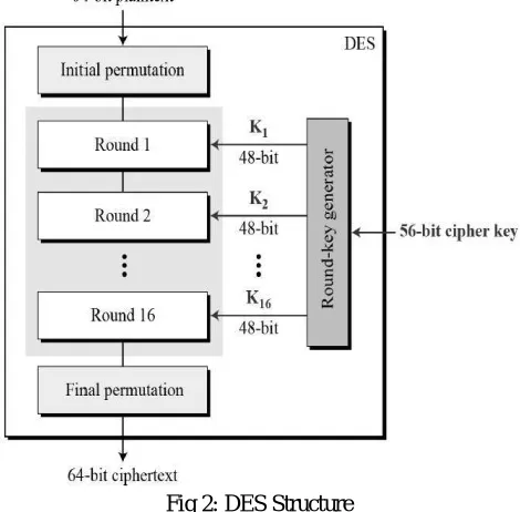 Fig 2: DES Structure 