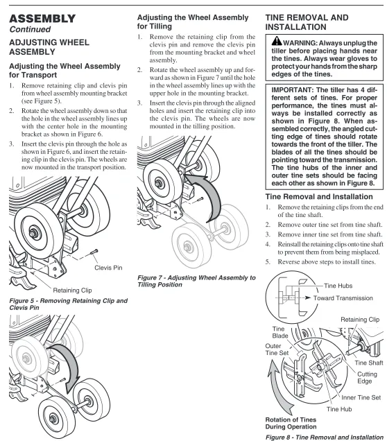 Figure 8 - Tine Removal and Installation