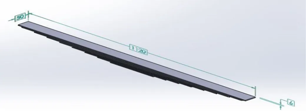 Figure 1. Assembled model of leafspring developed in solidwork 