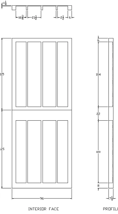 Figure 3.1 – General Dimensions of a Two-Story Precast Concrete Ribbed Wall Panel 