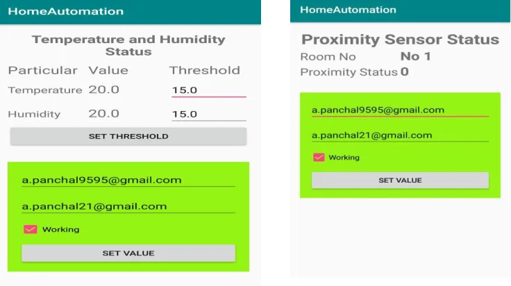 Figure 6: Android App Appliances Status Module 