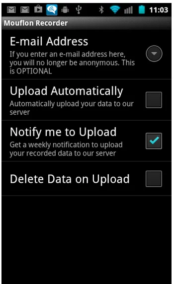 Figure 3.3:The preferences menu