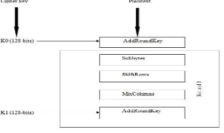 Fig 4 Encryption process of AES  