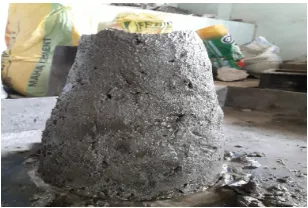 Fig 4: slump cone test 