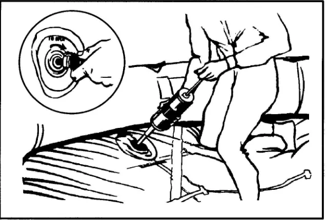 Figure 16-4. Inflatingthe 20-man raft.