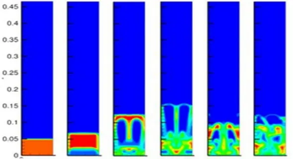 Figure 5.3: final result in the CFD of fluidization  