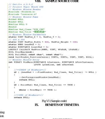 Fig VI (Sample code) 