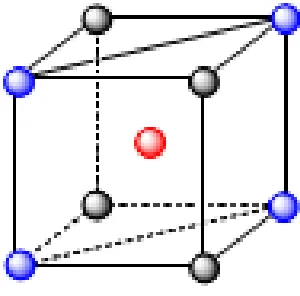 Fig. 2. Atomic distribution in an elementary cell of bcc crystal. 