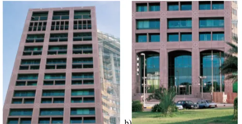Figure 5a and 5b: Close-ups of the ground and upper storeys of the Abu Dhabi Marine Operating 