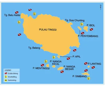 Figure 1.2 Tinggi Island area 