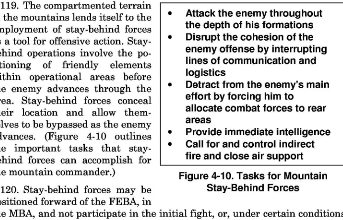 Figure 4-10. Tasks for MountainStay-Behind Forces