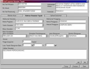 Figure 2: Site Investigation Draft Report Interface  