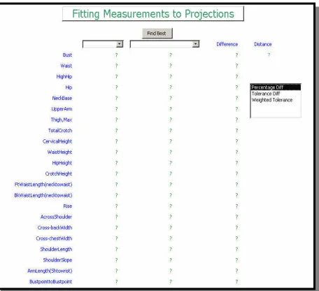 Figure 28.  Template for the Best Fit program. 