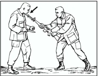Figure 7-2. No.1 angle of attack with rifle and fixed bayonet.