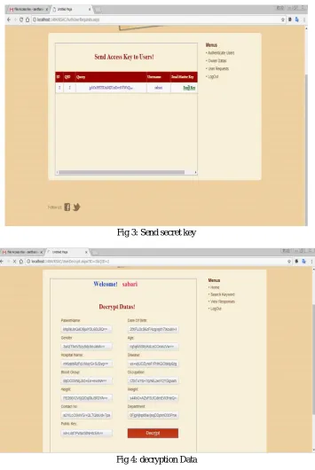 Fig 3: Send secret key 