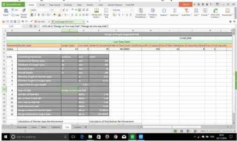 Fig 2.4 calculation of rebars and distribution reinforcement 