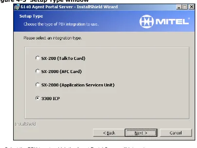 Figure 4-5  Setup Type window