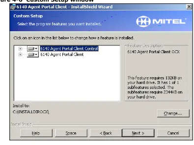 Figure 4-7  Subfeature install display