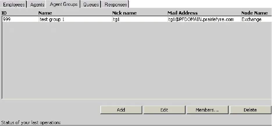 Figure 7   Configuration window: Agent Groups tab
