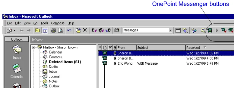 Figure 3-1   Outlook Main Screen, Folder View