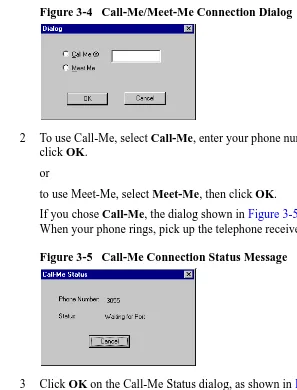 Figure 3-5   Call-Me Connection Status Message