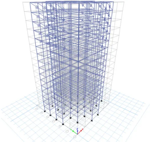 Figure 3 - 3D View of RC Building with TMD 