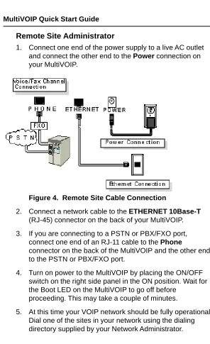 Figure 4.  Remote Site Cable Connection