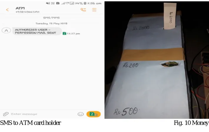 Fig. 7 email from ATM card holder to grant or deny                                       Fig