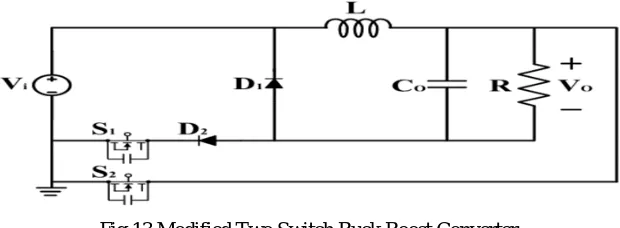 Fig 14 Modified Two switch buck boost converter operating in Buck mode 