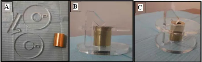 Fig. 1. Acrylic pattern parts with dimension