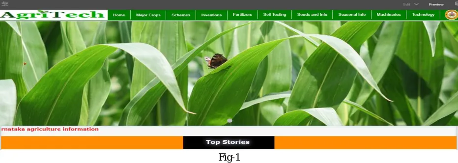 Figure 2: Major Crops Fig-1 Major crops will gives the description all about the crops which Is Implemented usually in Karnataka