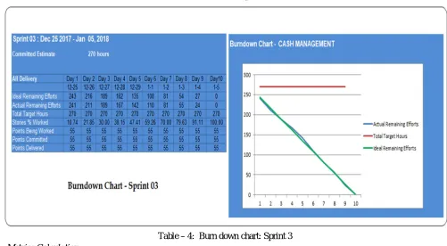 Table : 5 Metrics captured for story delivery rate, productivity and coding delivery rate 